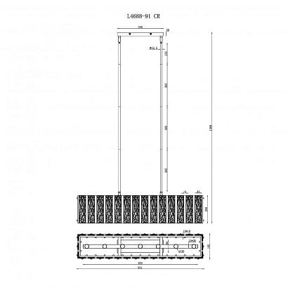 люстры подвесная люстра ilamp panorama l4688-91 cr, доставка по Казахстану 