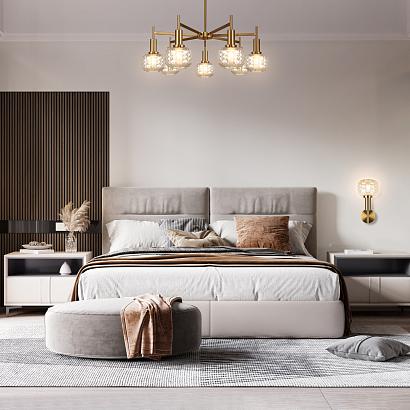 потолочная люстра freya fr5366cl-07bs, доставка по Казахстану 