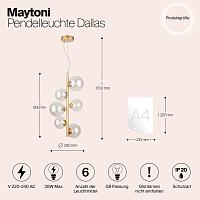 Дополнительная картинка Подвесной светильник Maytoni MOD545PL-06G