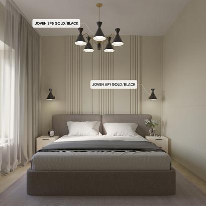 люстры люстра crystal lux joven sp5 gold/black crystal lux 0760/305, доставка по Казахстану 