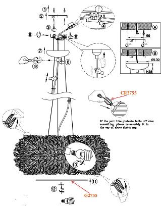 подвесной светильник odeon light esma 2755/6, доставка по Казахстану 