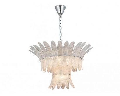 newport 8800 8812/c new , люстра, chrome clear glass with white sand d70*h36 cm e14 12*60w, доставка по Казахстану 