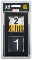 BRITE Рамка 2-мест. РУ-2-1-БрЧ металл черн. IEK 
