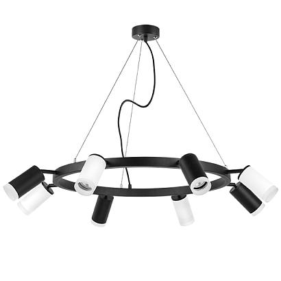 lr0183743640 подвесной светильник rullo 8х50w gu10 черный/белый (571018+214437-4+214436-4+202430-8), доставка по Казахстану 