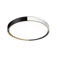 7629/DL PALE SN 033 Светильник пластик/белый/черный/золотистый LED 48Вт c ДУ 3000-6000К D400 IP43 пульт ДУ VELIO