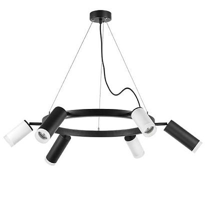 люстры lr0168733630 подвесной светильник rullo 6х50w gu10 черный/белый (571016+214487-3+214436-3+202430-6), доставка по Казахстану 