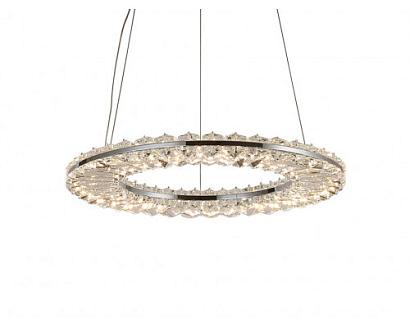 newport 8240 8241/400 chrome , подвесной светильник, chrome сlear crystal d40*h3,3/250 см led strip 27w 3100k 2970lm, доставка по Казахстану 