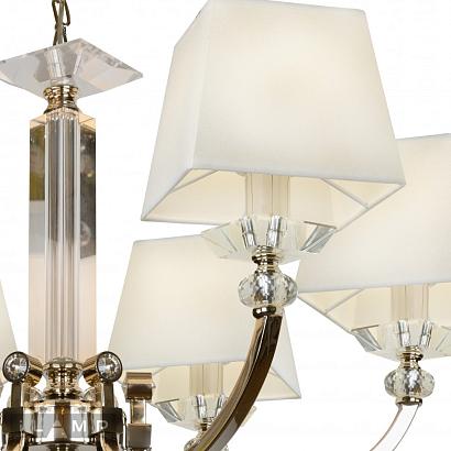 люстры подвесная люстра ilamp blues p9404-6 никель+белый, доставка по Казахстану 