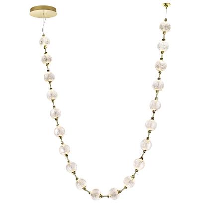 люстры 5008/80l l-vision odl23 золотой/прозрачный/металл/акрил подвес led  80w 4000k 4400лм crystal, доставка по Казахстану 