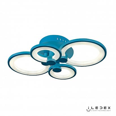 Потолочные Потолочная светодиодная люстра iLedex Ring A001/4 Blue, доставка по Казахстану 