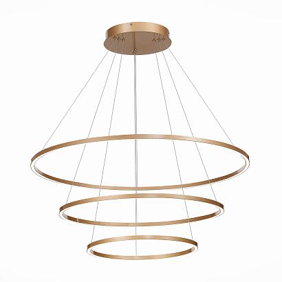 люстры st605.203.114 cветильник подвесной  smart st-luce золотистый/белый led 1*114w 2800-6500k, доставка по Казахстану 