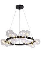 люстра crystal lux agata sp15 v2 black/transparente crystal lux 0032/315, доставка по Казахстану 