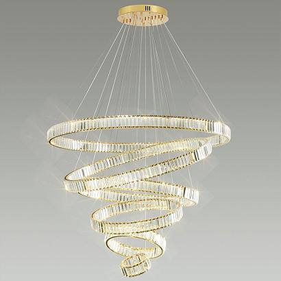 5015/260l l-vision odl23 427 золотой/прозрачный металл/хрусталь люстра led 260w 4000k 30600лм vekia, доставка по Казахстану 