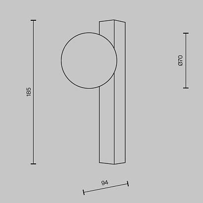 С 1 плафоном на стену Настенный светильник (бра) Maytoni MOD464WL-L3BS3K Yora, доставка по Казахстану 