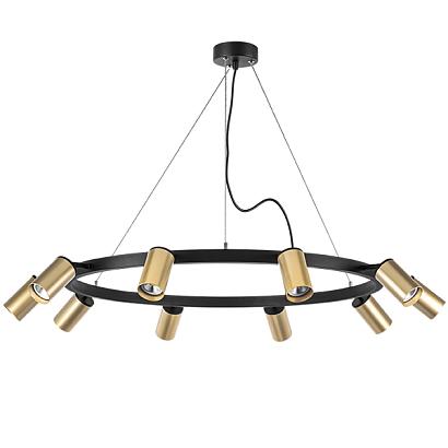 люстры lr020400 подвесной светильник rullo 10х50w gu10 черный/золото (571020+214440-10), доставка по Казахстану 