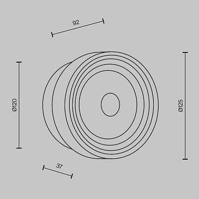 С 1 плафоном на стену Настенный светильник (бра) Maytoni MOD493WL-L6PTK2 Olo, доставка по Казахстану 