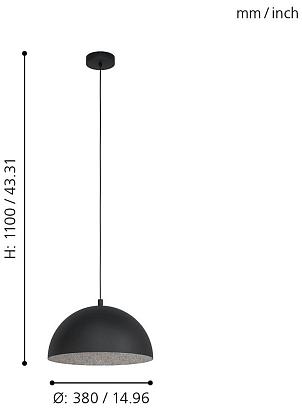 подвес eglo gaetano 1 99451, доставка по Казахстану 