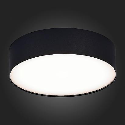 люстры st606.442.27 светильник потолочный черный led 1*27w 4000k 2 340lm ra>85 120° ip20 d220xh55 185-265v, доставка по Казахстану 