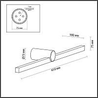 6624/8WL HIGHTECH ODL24 белый/металл/акрил Настенный светильник IP54 LED 8W 4000K 220V ABRI