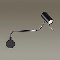 4381/1W HIGHTECH ODL23 173 черный/хром/металл Настенный св-к выкл. на плафоне IP20 LED GU10 10W GIGI
