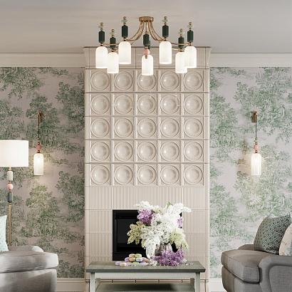 люстры потолочная люстра odeon light classic candy 4861/7c, доставка по Казахстану 