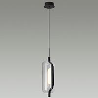 5003/10l l-vision odl23 283 черный матовый/прозрачный/стекло подвес led 10w 3000k kavia, доставка по Казахстану 