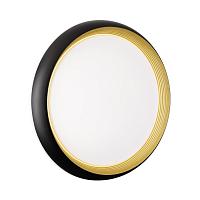 7651/DL PALE SN Светильник пластик/черный/золотой LED 48Вт 4000К D380 IP43 TOFIQ BLACK