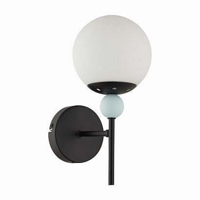 С 1 плафоном на стену 6526/1W MODERNI LN23 черный Бра E14 1*40W 220V SUNDAY, доставка по Казахстану 