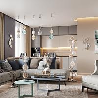 5416/13ld l-vision odl_ex23 10 хром/желтый/голубой металл/стекло подвес led 13w 4000k caramella, доставка по Казахстану 