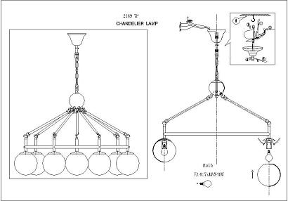 люстры подвесная люстра f-promo cirque 2169-7p, доставка по Казахстану 