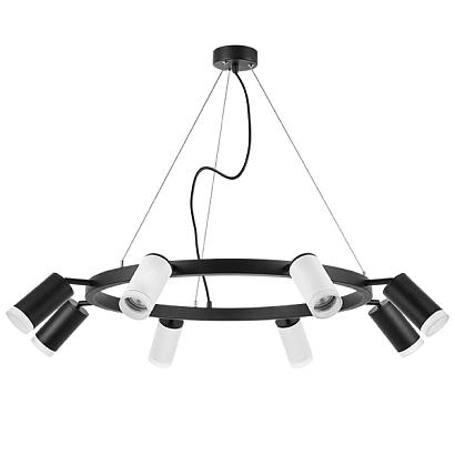 lr0183643740 подвесной светильник rullo 8х50w gu10 черный/белый (571018+214436-4+214437-4+202430-8), доставка по Казахстану 