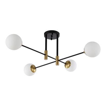 Потолочные Светильник потолочный Crystal Lux FIDEL PL4 BLACK Crystal Lux 0630/104, доставка по Казахстану 