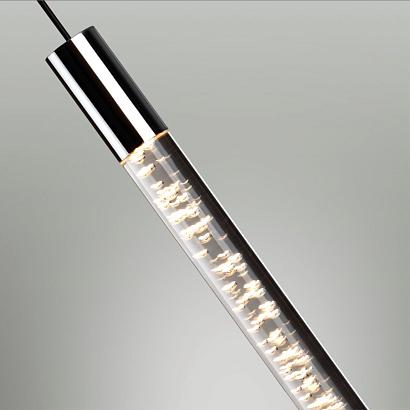 4370/5l hightech odl23 107 хром полированный/акрил с пузырьками подвесной св-к ip20 led 5w 200лм 3000k sparky, доставка по Казахстану 