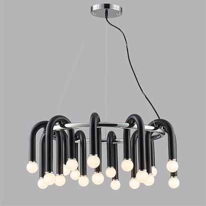 люстры 5699/20 moderni ln23 черный, хром подвесной светильник e14 20*60w 220v caspian, доставка по Казахстану 