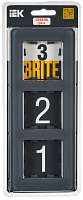 BRITE Рамка 3-мест. РУ-3-2-Бр стекло графит RE IEK 