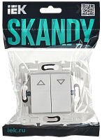 Дополнительная картинка SKANDY Выключ. жалюзи 10А SK-V12W арк. бел. IEK