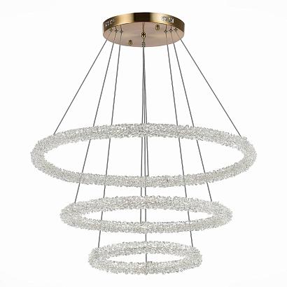 люстры sl6110.203.03 люстра подвесная st-luce золотистый/золотистый led 3*35w 3000 - 6500k, доставка по Казахстану 