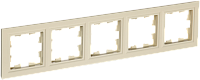 BRITE Рамка 5-мест. РУ-5-БрКр беж. IEK 