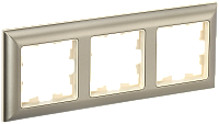 BRITE Рамка 3-мест. РУ-3-Бр беж./шамп. IEK 
