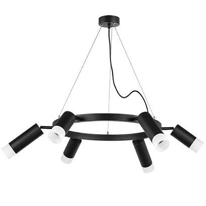 люстры lr0163738731 подвесной светильник rullo 6х50w gu10 черный (571016+214437-3+214487-3+202431-6), доставка по Казахстану 
