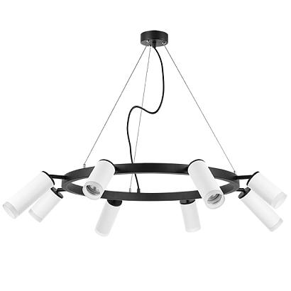 lr0183648640 подвесной светильник rullo 8х50w gu10 черный/белый (571018+214436-4+214486-4+202430-8), доставка по Казахстану 
