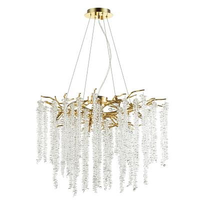 5005/8 hall odl23 487 золотой/прозрачный металл/хрусталь люстра g9 8*40w banche, доставка по Казахстану 