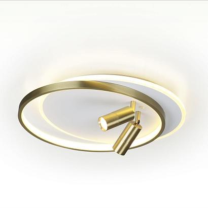 люстры 5603/63cl ledio ln23 028 белый, золотой люстра потолочная led 63w 3000-6000к 5025лм 220v naoko, доставка по Казахстану 