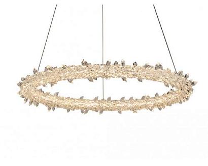 newport 8280 8281/600 gold new , подвесной светильник, gold clear crystal d60*h5/250 cm led strip 75w 3000k 7500lm, доставка по Казахстану 
