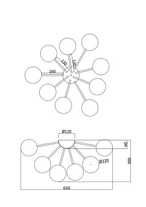 Потолочные Потолочная люстра Freya Alexis FR5120CL-09G, доставка по Казахстану 