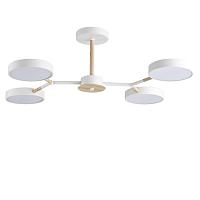 5652/72cl ledio ln23 белый, дерево светильник потолочный led 72w 3254лм 3000-6000к 220v brad, доставка по Казахстану 