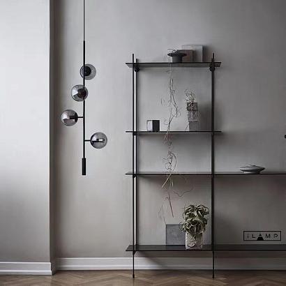 подвесной светильник ilamp artis 8149p/4b black&smoky, доставка по Казахстану 