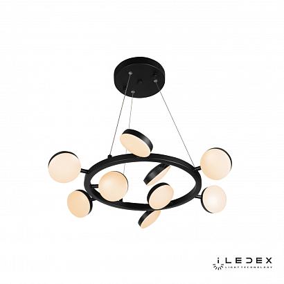 люстры подвесная светодиодная люстра iledex totes fs-016-d9 63w bk, доставка по Казахстану 