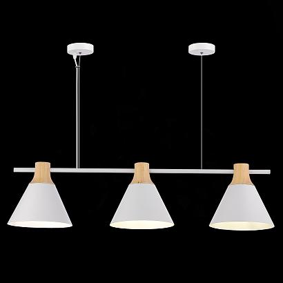 люстры светильник подвесной белый/белый, светлое дерево e14 3*40w, доставка по Казахстану 