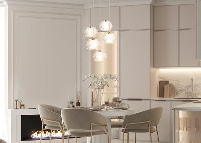 подвесной светильник freya fr5579pl-l8bs flower, доставка по Казахстану 